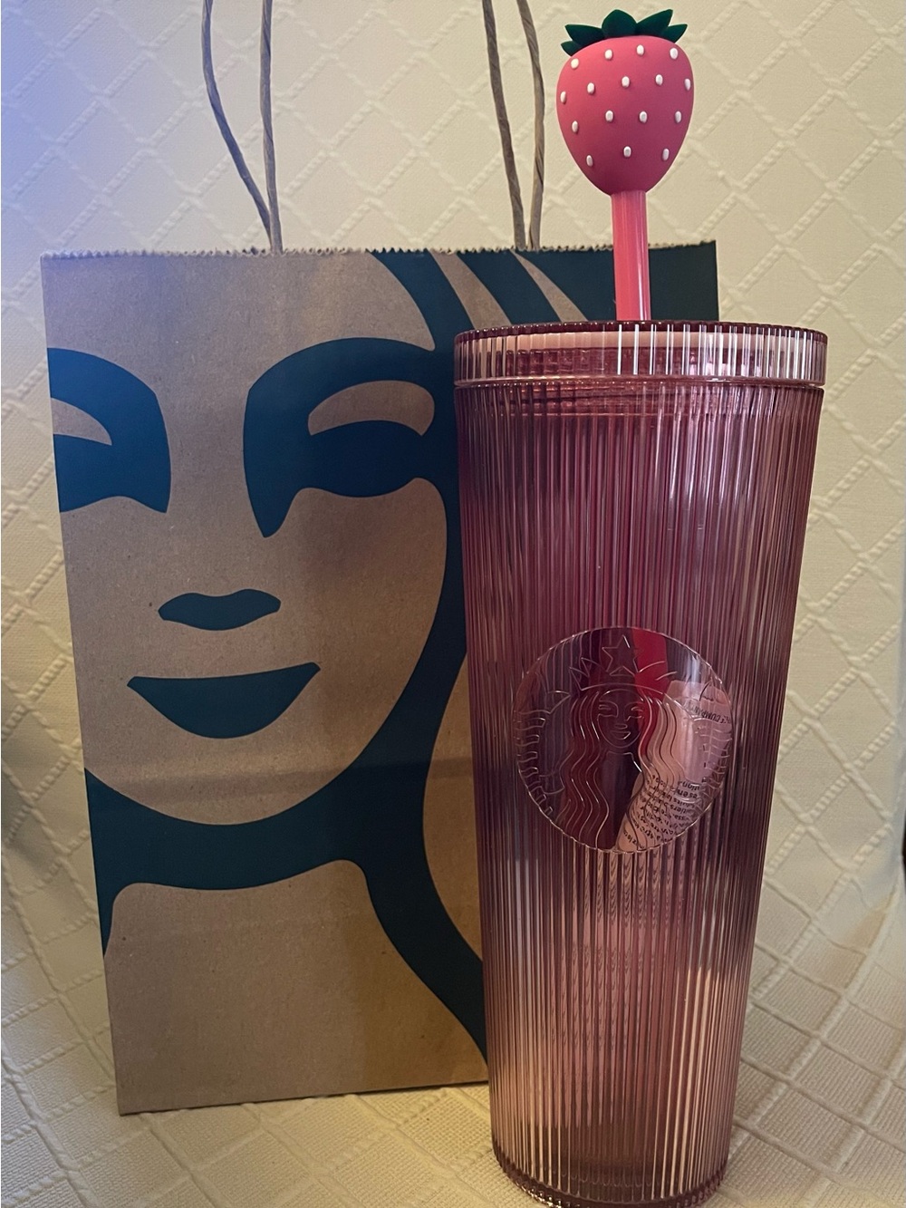Starbucks 2026 Pink Strawberry Cold Cup 24oz.